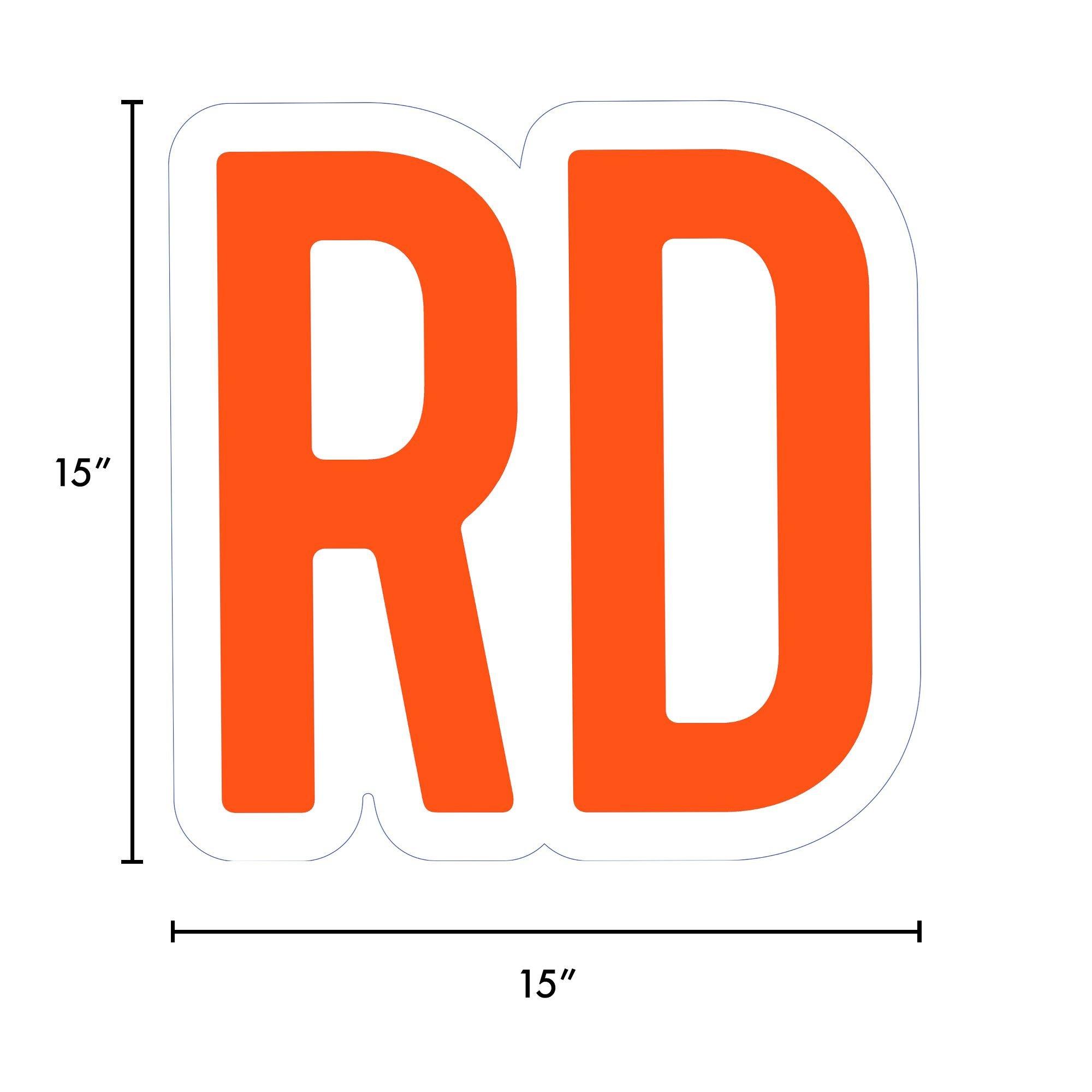 Orange Ordinal Indicator (RD) Corrugated Plastic Yard Sign, 15in